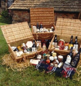 Wicker baskets filled with gourmet goodies, be it a gift to send around the world or just to Leeds, or filled with handmade goods to nibble at the cricket.